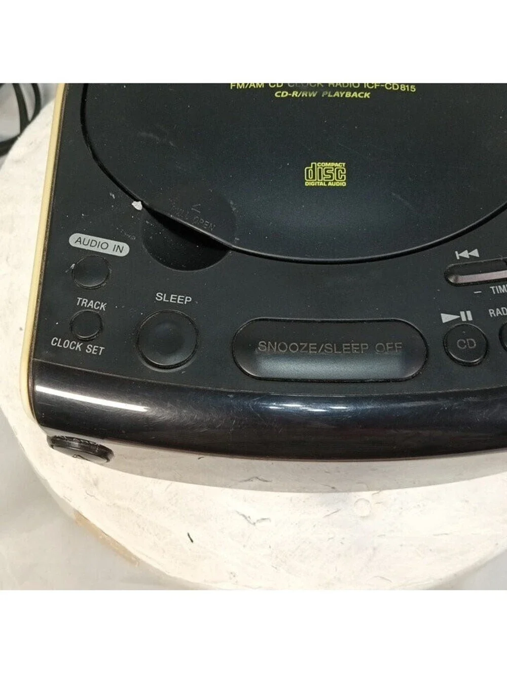 Sony Dream Machine ICF-CD815 CD Clock Radio AM FM Dual Alarm Sleep Timer Tested